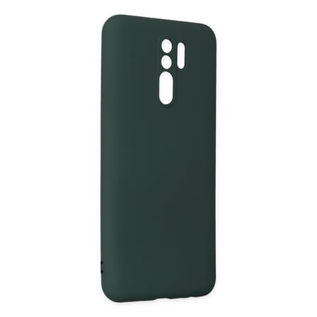 Redmi 9 Kılıf Nano içi Kadife Silikon - Koyu Yeşil