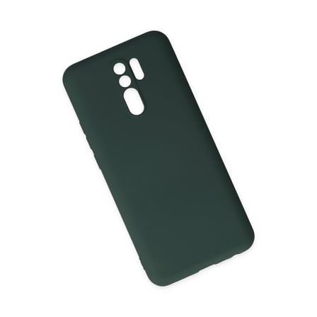 Redmi 9 Kılıf Nano içi Kadife Silikon - Koyu Yeşil