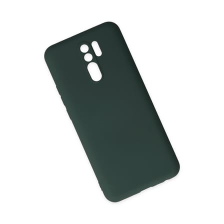 Redmi 9 Kılıf Nano içi Kadife Silikon - Koyu Yeşil