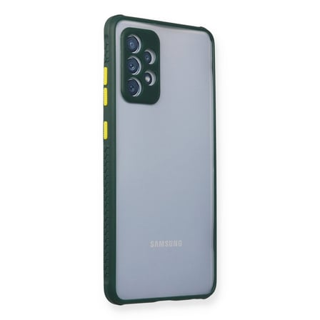 Galaxy A72 Kılıf Miami Şeffaf Silikon - Koyu Yeşil