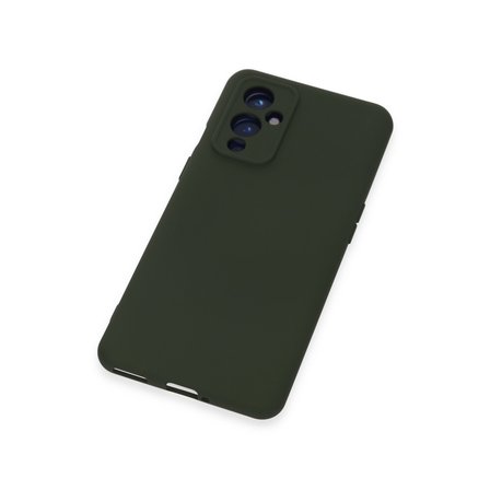 One Plus 9 Kılıf Nano içi Kadife Silikon - Koyu Yeşil