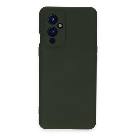 One Plus 9 Kılıf Nano içi Kadife Silikon - Koyu Yeşil