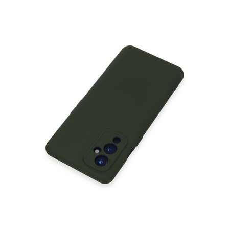 One Plus 9 Kılıf Nano içi Kadife Silikon - Koyu Yeşil