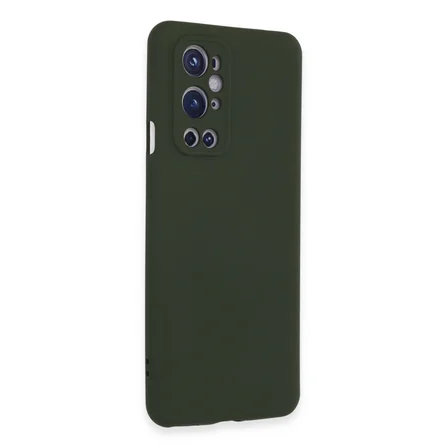 One Plus 9 Pro Kılıf Nano içi Kadife Silikon - Koyu Yeşil