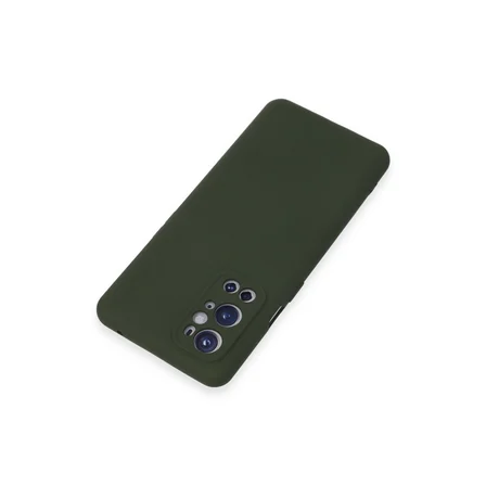 One Plus 9 Pro Kılıf Nano içi Kadife Silikon - Koyu Yeşil