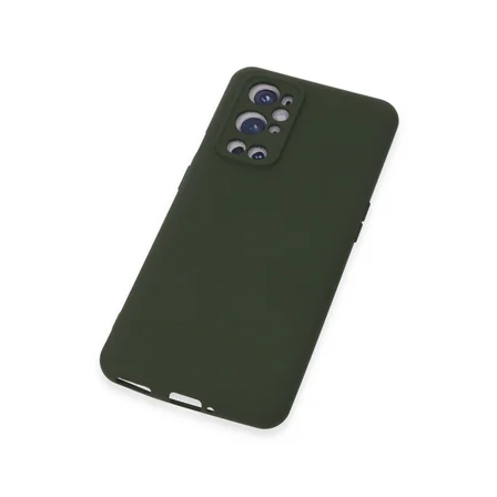 One Plus 9 Pro Kılıf Nano içi Kadife Silikon - Koyu Yeşil