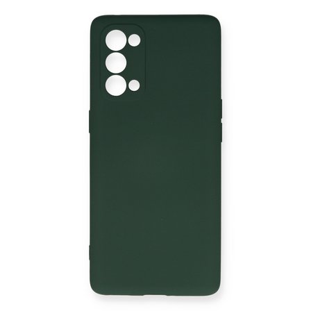 Reno 5 Pro Kılıf Nano içi Kadife Silikon - Koyu Yeşil