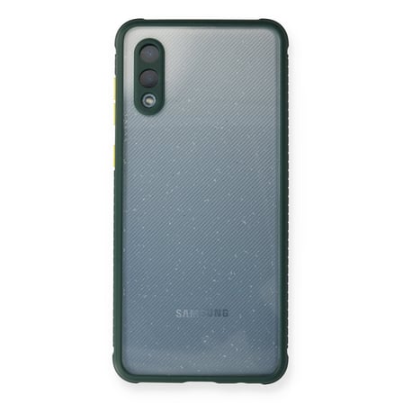 Galaxy A02 Kılıf Miami Şeffaf Silikon - Koyu Yeşil