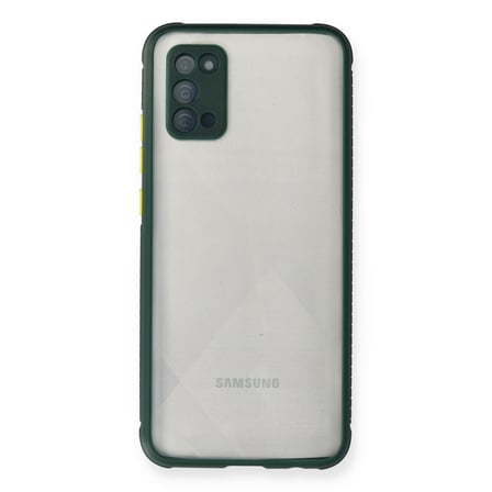Galaxy A02S Kılıf Miami Şeffaf Silikon - Koyu Yeşil
