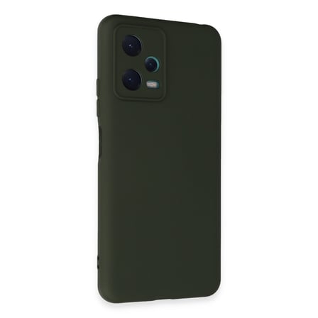 Redmi Note 12 5G Kılıf Nano içi Kadife Silikon - Koyu Yeşil