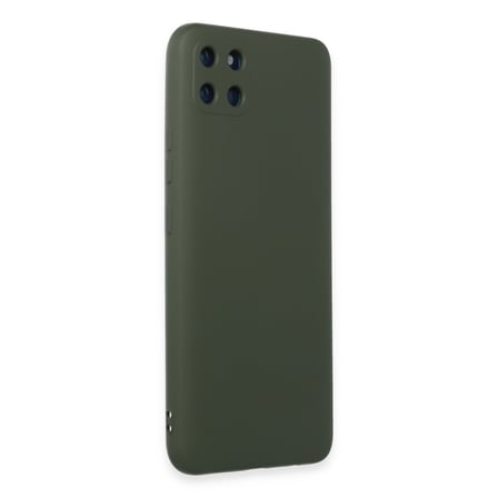 Realme C11 Kılıf Nano içi Kadife Silikon - Koyu Yeşil