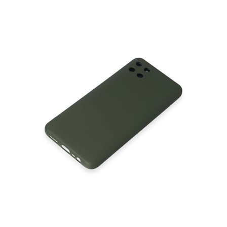 Realme C11 Kılıf Nano içi Kadife Silikon - Koyu Yeşil
