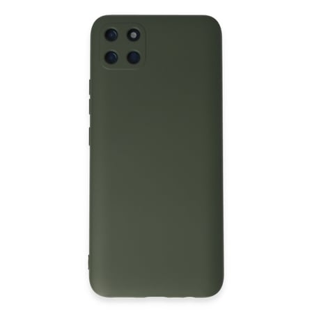 Realme C11 Kılıf Nano içi Kadife Silikon - Koyu Yeşil