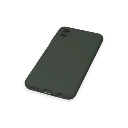 Galaxy A04 Kılıf Nano içi Kadife Silikon - Koyu Yeşil