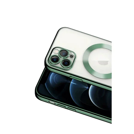 iPhone 13 Pro Kılıf Kross Magneticsafe Kapak - Koyu Yeşil