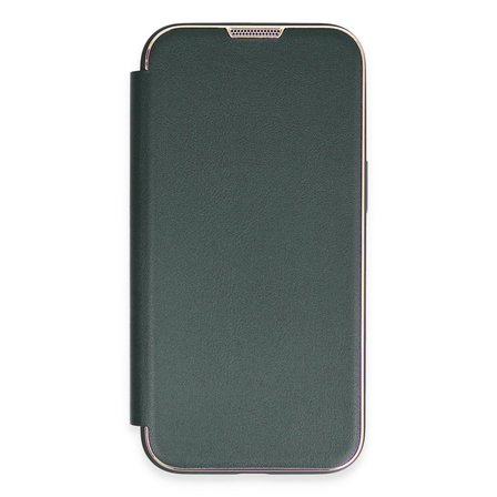 iPhone 14 Pro Kılıf Dolpin Kapaklı - Koyu Yeşil