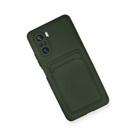 Mi 11i Kılıf Kelvin Kartvizitli Silikon - Koyu Yeşil