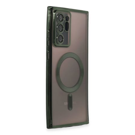 Galaxy Note 20 Ultra Kılıf Kross Magneticsafe Kapak - Koyu Yeşil