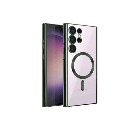 Galaxy S22 Ultra Kılıf Kross Magneticsafe Kapak - Koyu Yeşil
