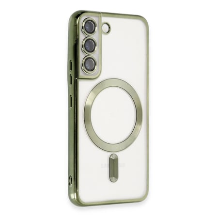 Galaxy S22 Kılıf Kross Magneticsafe Kapak - Koyu Yeşil