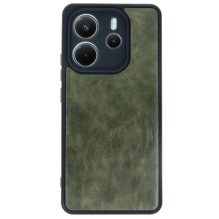 Note 14 4G Kılıf Aras Deri Kapak - Koyu Yeşil