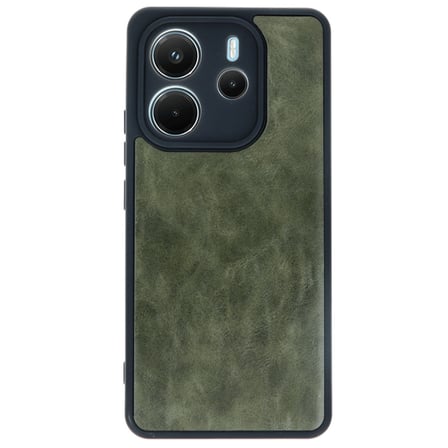 Redmi Note 14 4G Kılıf Aras Deri Kapak - Koyu Yeşil