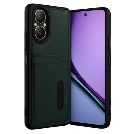 Erdo Ticaret Realme 12 Lite Kılıf Sara Kartvizitli Suni Deri Koyu Yeşil