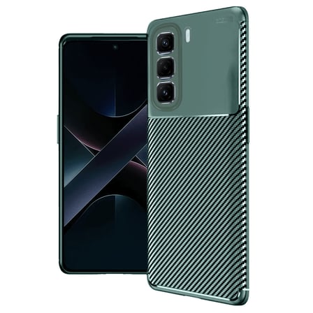 Hot 50 Pro Plus 4G Auto Focus Karbon Kapak - Koyu Yeşil
