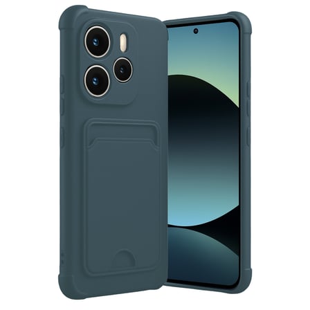 Redmi Note 14 4G Kelvin Kartvizitli Silikon - Koyu Yeşil