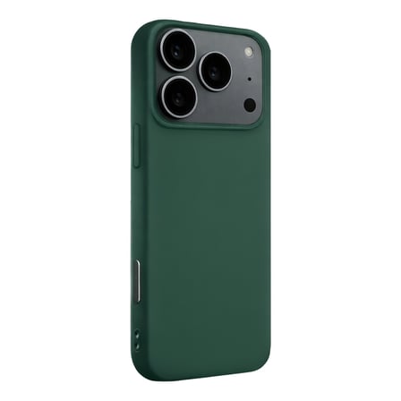 iPhone 17 Pro Max Nano içi Kadife Silikon - Koyu Yeşil