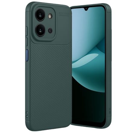Erdo Ticaret Koyu Yeşil Karbon Kapak Kılıf Xiaomi Redmi 12C TPU Malzeme