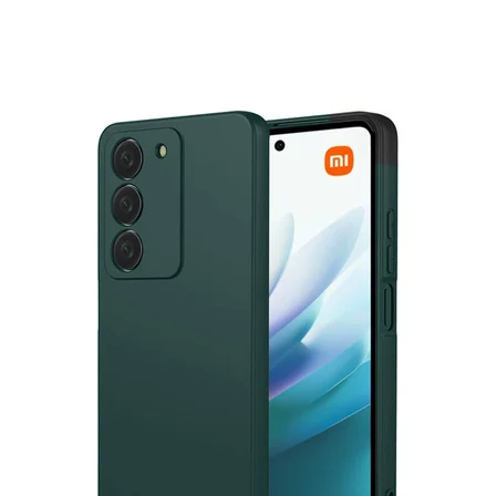 Redmi 15 4G First Silikon - Koyu Yeşil