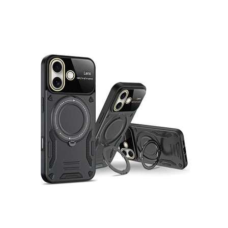 iPhone 16 Kılıf Joy Lens Standlı Kapak - Mor