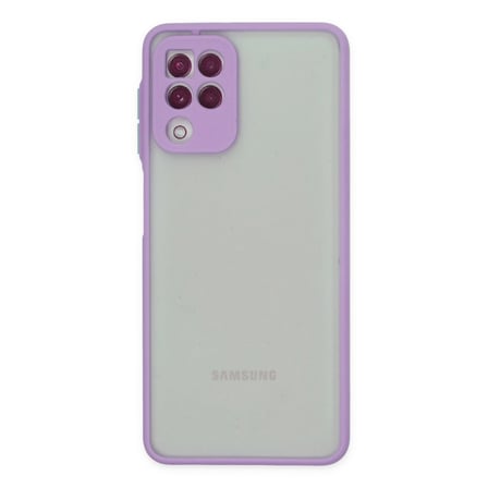 Galaxy A22 Kılıf Montreal Silikon Kapak - Mor