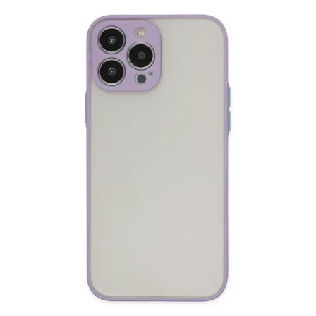iPhone 13 Pro Kılıf Montreal Silikon Kapak - Mor
