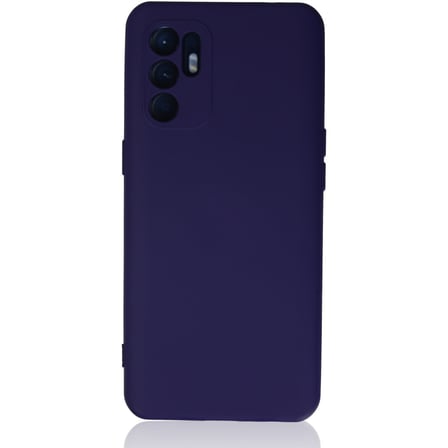 Reno 6 Kılıf Nano içi Kadife Silikon - Mor