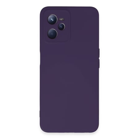 Realme C35 Kılıf Nano içi Kadife Silikon - Mor