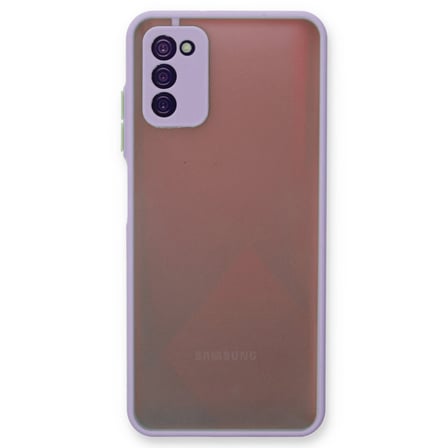 Erdo Ticaret Samsung Galaxy A03S Kılıf Montreal Silikon Kapak Mor