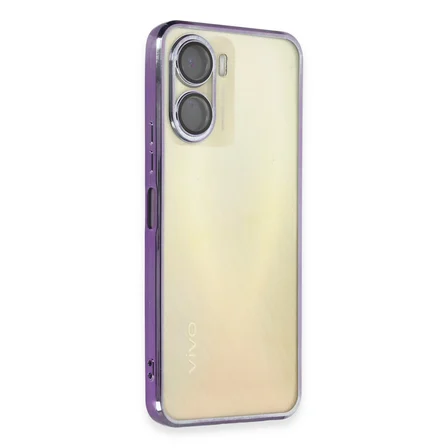 Y16 Kılıf Razer Lensli Silikon - Mor
