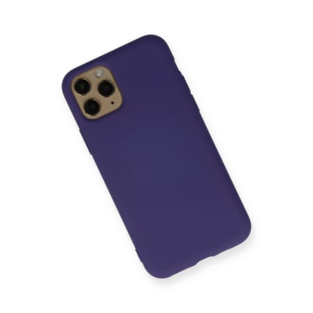 iPhone 11 Pro Kılıf Nano içi Kadife Silikon - Mor