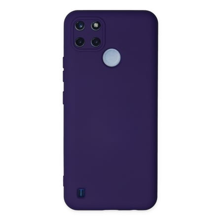 Realme C25Y Kılıf Nano içi Kadife Silikon - Mor