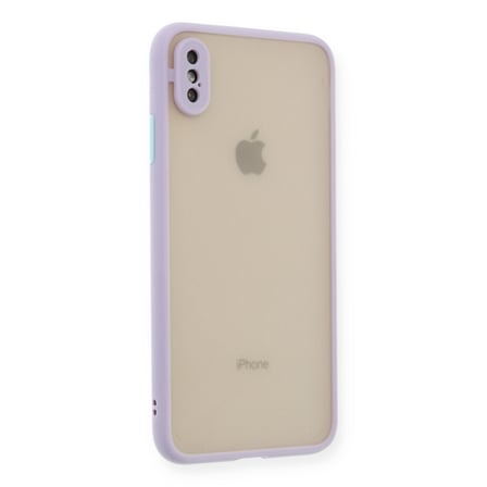 iPhone X Kılıf Montreal Silikon Kapak - Mor