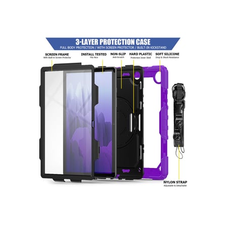Galaxy T500 Tab A7 10.4 Kılıf Pars Tablet Kapak - Mor
