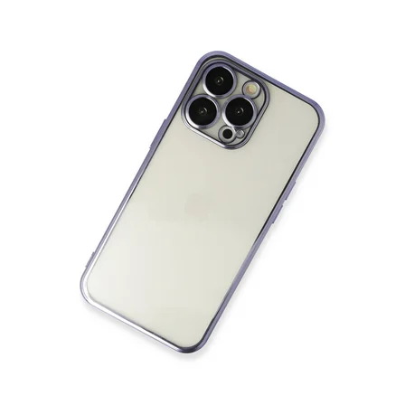 iPhone 14 Pro Max Kılıf Razer Lensli Silikon - Mor