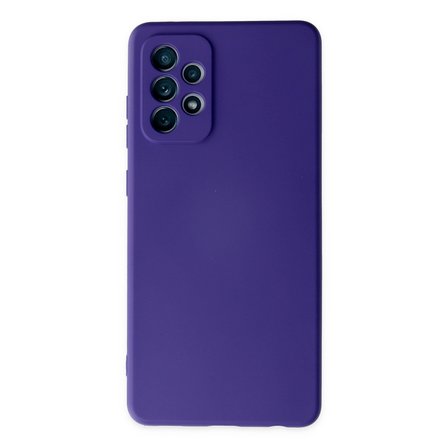 Galaxy A72 Kılıf Nano içi Kadife Silikon - Mor