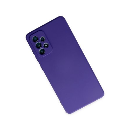Galaxy A72 Kılıf Nano içi Kadife Silikon - Mor
