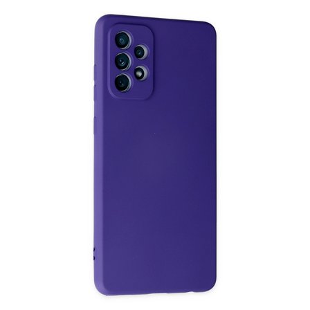 Galaxy A72 Kılıf Nano içi Kadife Silikon - Mor