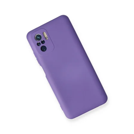 Redmi Note 10 Kılıf Nano içi Kadife Silikon - Mor