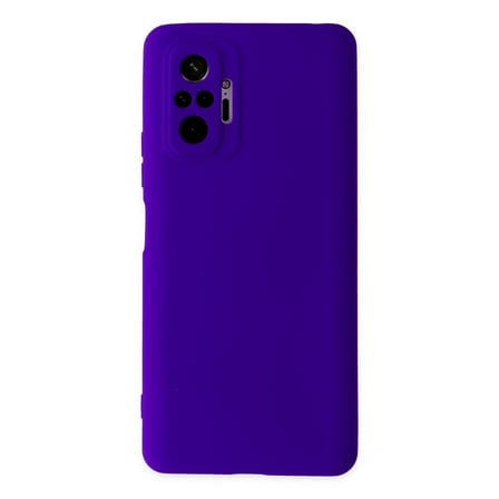 Redmi Note 10 Pro Kılıf Nano içi Kadife Silikon - Mor