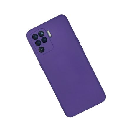 Reno 5 Lite Kılıf Nano içi Kadife Silikon - Mor